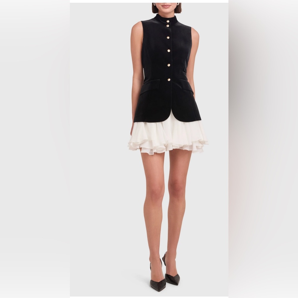 Amanda Uprichard Black and White Mini Dress